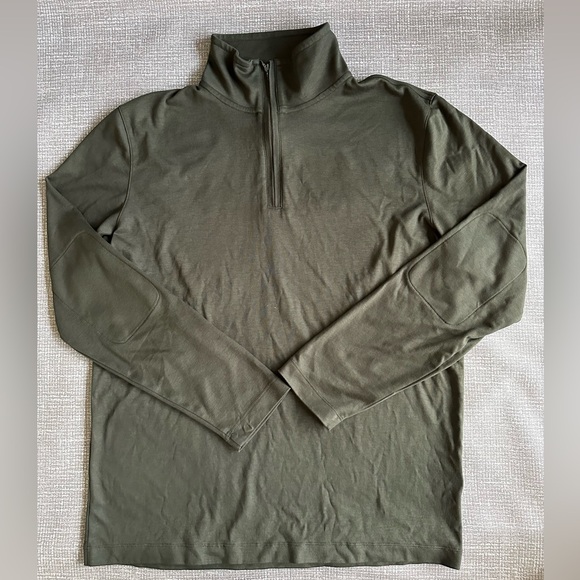 Banana republic Men's Olive Green Half-Zip Long Sleeve Pullover size Large - Picture 1 of 11